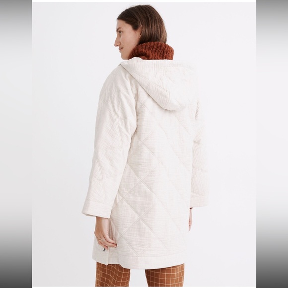 NWT Madewell Quilted Hoodie Popover Jacket Small - Picture 14 of 16